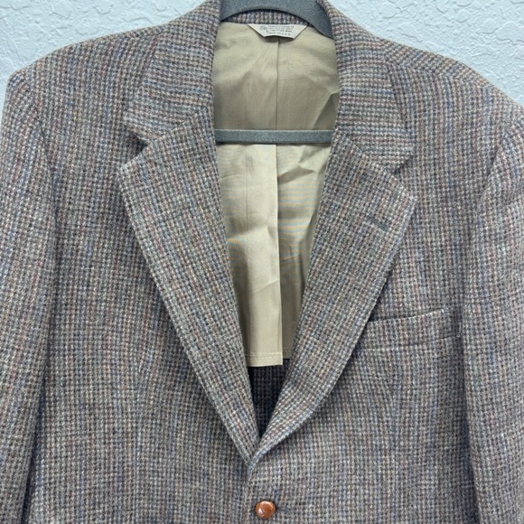 Dobbshire Other - Dobbshire Custom Tailored Wool Tweed Blazer Men 40S Brown Plaid USA Made